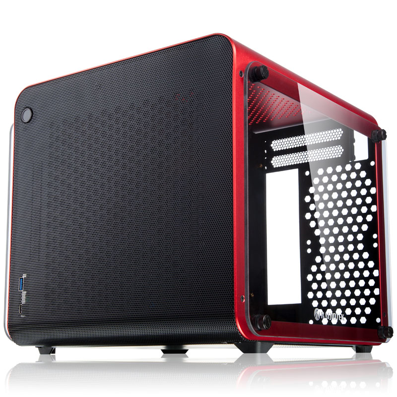 Raijintek METIS EVO TG Mini-ITX case, Tempered Glass - red