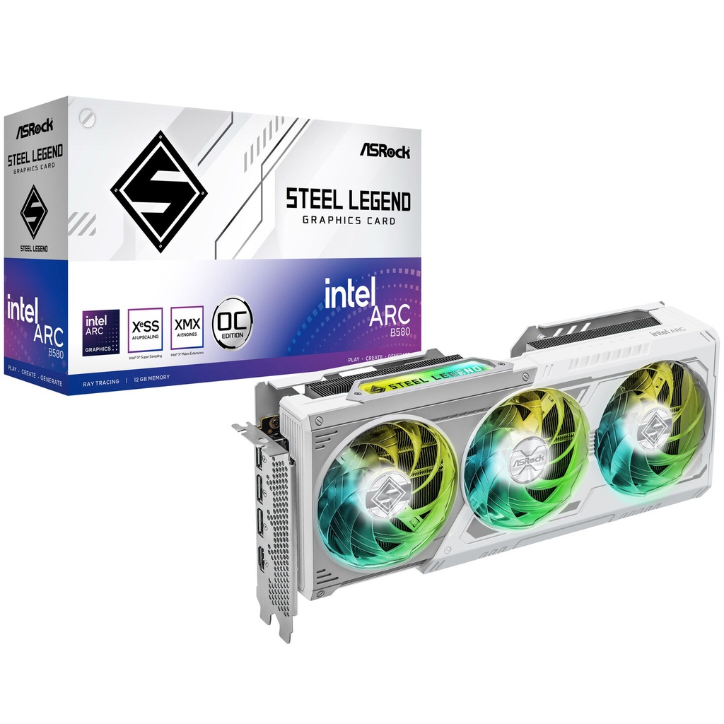 ASRock Arc B580 Steel Legend 12GB OC Grafikkarte, 12288 MB GDDR6