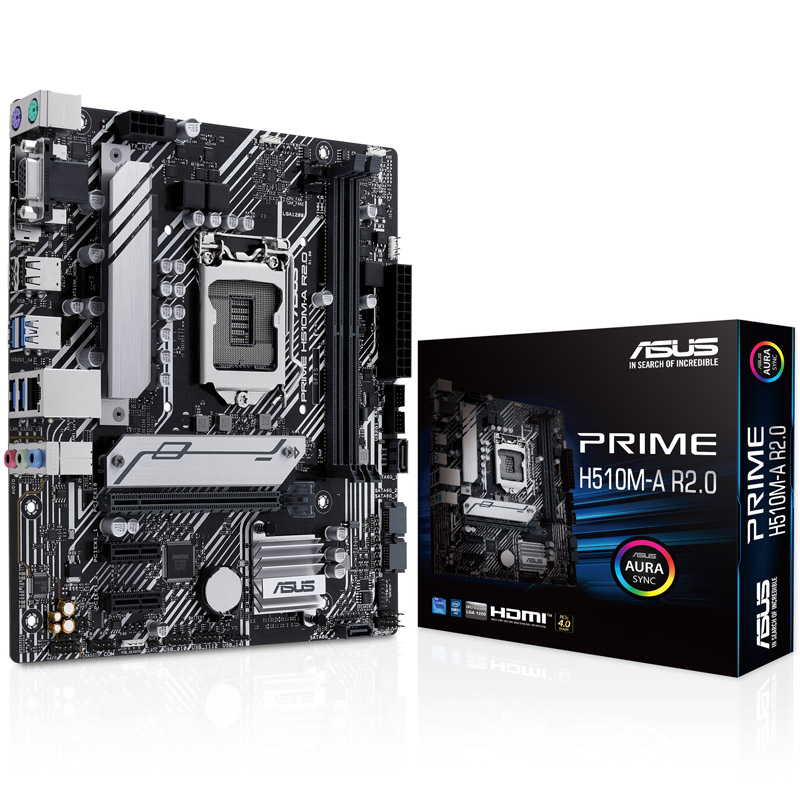 ASUS Prime H510M-A R2.0, Intel H510 Mainboard, Sockel LGA1200, DDR4