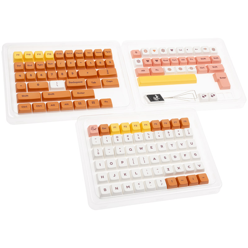Ducky Daisy PBT Dye Sublimation Set - 133 Keycaps, ANSI-US-Layout, ANSI-US-Layout