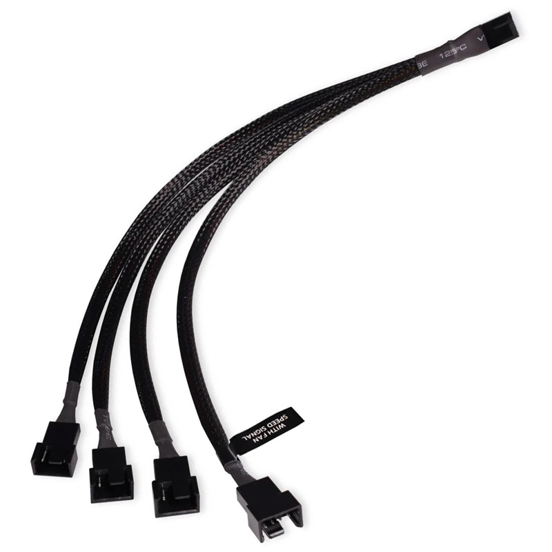 Alphacool Y-Splitter 4-Pin auf 4x 4-Pin PWM 30cm - schwarz