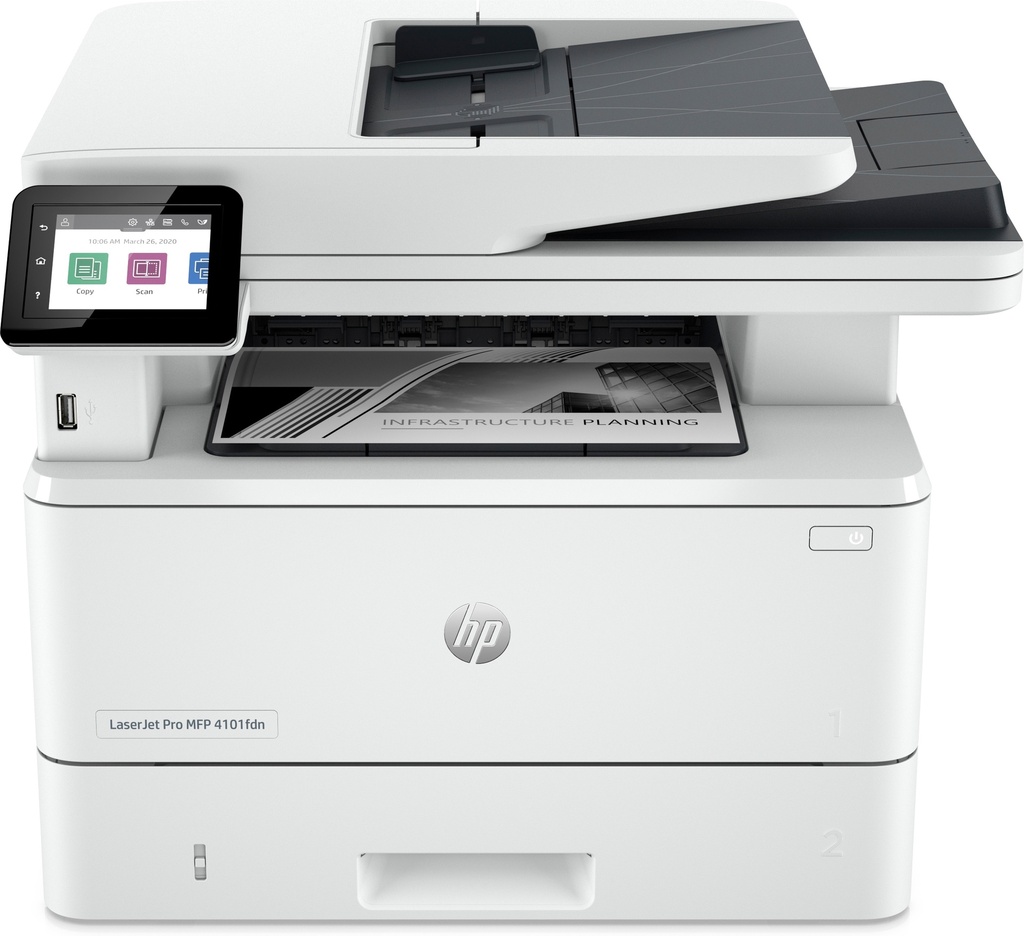 HP MULTIFUNZIONE LASER A4 B/N, LASERJET PRO 4102FDW, SERIE 4000, 40PPM, ADF, FRONTE/RETRO, USB/LAN/WIFI, 4 IN 1